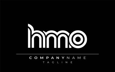 HMO Yaratıcı Eşsiz Modern Harf Logosu Tasarımı. Benzersiz bir harf dizaynına sahip stilize logo, soyut minimalist estetik ve modern cazibe sunar.
