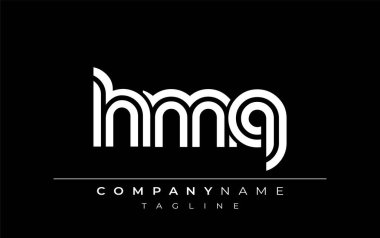 HMQ Yaratıcı Eşsiz Modern Harf Logosu Tasarımı. Benzersiz bir harf dizaynına sahip stilize logo, soyut minimalist estetik ve modern cazibe sunar.