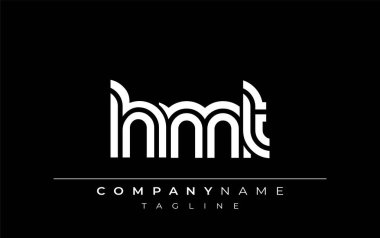 HMT Yaratıcı Eşsiz Modern Harf Logosu Tasarımı. Benzersiz bir harf dizaynına sahip stilize logo, soyut minimalist estetik ve modern cazibe sunar.