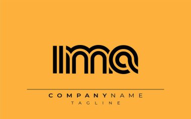 IMA Yaratıcı Eşsiz Modern Harf Logosu Tasarımı. Benzersiz bir harf dizaynına sahip stilize logo, soyut minimalist estetik ve modern cazibe sunar.