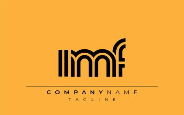 IMF Yaratıcı Eşsiz Modern Harf Logosu Tasarımı. Benzersiz bir harf dizaynına sahip stilize logo, soyut minimalist estetik ve modern cazibe sunar.