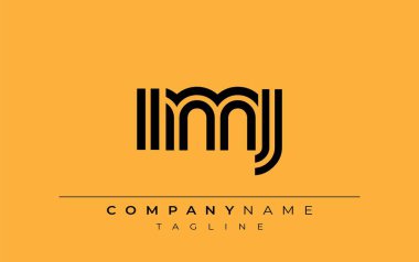 IMJ Yaratıcı Eşsiz Modern Harf Logosu Tasarımı. Benzersiz bir harf dizaynına sahip stilize logo, soyut minimalist estetik ve modern cazibe sunar.