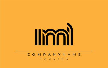 IML Yaratıcı Eşsiz Modern Harf Logosu Tasarımı. Benzersiz bir harf dizaynına sahip stilize logo, soyut minimalist estetik ve modern cazibe sunar.