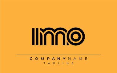 IMO Yaratıcı Eşsiz Modern Harf Logosu Tasarımı. Benzersiz bir harf dizaynına sahip stilize logo, soyut minimalist estetik ve modern cazibe sunar.