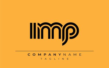 IMP Yaratıcı Eşsiz Modern Harf Logosu Tasarımı. Benzersiz bir harf dizaynına sahip stilize logo, soyut minimalist estetik ve modern cazibe sunar.
