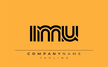 IMU Yaratıcı Eşsiz Modern Harf Logosu Tasarımı. Benzersiz bir harf dizaynına sahip stilize logo, soyut minimalist estetik ve modern cazibe sunar.