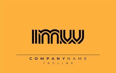 IMW Yaratıcı Eşsiz Modern Harf Logosu Tasarımı. Benzersiz bir harf dizaynına sahip stilize logo, soyut minimalist estetik ve modern cazibe sunar.