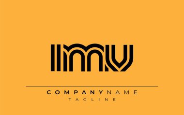 IMV Yaratıcı Eşsiz Modern Harf Logosu Tasarımı. Benzersiz bir harf dizaynına sahip stilize logo, soyut minimalist estetik ve modern cazibe sunar.