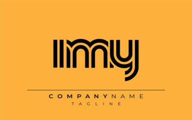 IMY Yaratıcı Eşsiz Modern Harf Logosu Tasarımı. Benzersiz bir harf dizaynına sahip stilize logo, soyut minimalist estetik ve modern cazibe sunar.