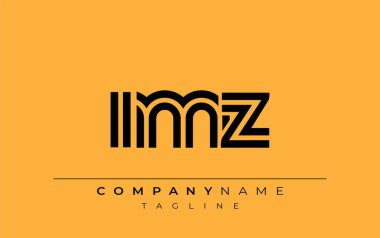 IMZ Yaratıcı Eşsiz Modern Harf Logosu Tasarımı. Benzersiz bir harf dizaynına sahip stilize logo, soyut minimalist estetik ve modern cazibe sunar.