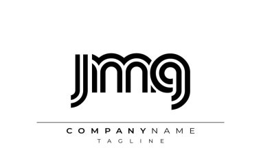 JMG Yaratıcı Eşsiz Modern Harf Logosu Tasarımı. Benzersiz bir harf dizaynına sahip stilize logo, soyut minimalist estetik ve modern cazibe sunar.