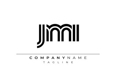 JMI Yaratıcı Eşsiz Modern Harf Logosu Tasarımı. Benzersiz bir harf dizaynına sahip stilize logo, soyut minimalist estetik ve modern cazibe sunar.