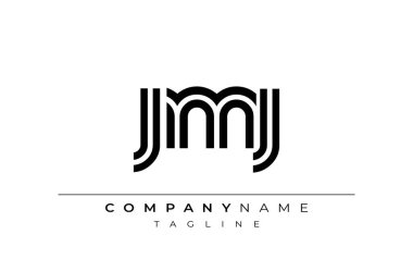 JMJ Yaratıcı Eşsiz Modern Harf Logosu Tasarımı. Benzersiz bir harf dizaynına sahip stilize logo, soyut minimalist estetik ve modern cazibe sunar.