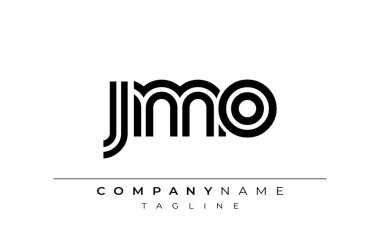 JMO Yaratıcı Eşsiz Modern Harf Logosu Tasarımı. Benzersiz bir harf dizaynına sahip stilize logo, soyut minimalist estetik ve modern cazibe sunar.
