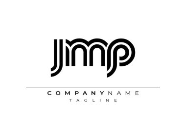 JMP Yaratıcı Eşsiz Modern Harf Logosu Tasarımı. Benzersiz bir harf dizaynına sahip stilize logo, soyut minimalist estetik ve modern cazibe sunar.
