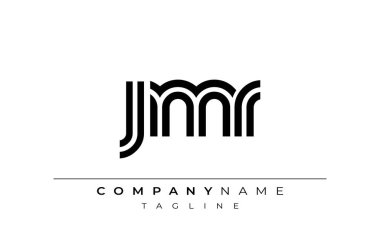 JMR Yaratıcı Eşsiz Modern Harf Logosu Tasarımı. Benzersiz bir harf dizaynına sahip stilize logo, soyut minimalist estetik ve modern cazibe sunar.