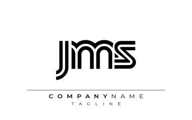 JMS Yaratıcı Eşsiz Modern Harf Logosu Tasarımı. Benzersiz bir harf dizaynına sahip stilize logo, soyut minimalist estetik ve modern cazibe sunar.