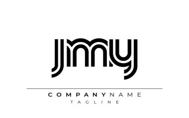 JMY Yaratıcı Eşsiz Modern Harf Logosu Tasarımı. Benzersiz bir harf dizaynına sahip stilize logo, soyut minimalist estetik ve modern cazibe sunar.