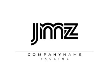 JMZ Yaratıcı Eşsiz Modern Harf Logosu Tasarımı. Benzersiz bir harf dizaynına sahip stilize logo, soyut minimalist estetik ve modern cazibe sunar.