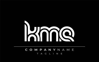 KME Yaratıcı Eşsiz Modern Harf Logosu Tasarımı. Benzersiz bir harf dizaynına sahip stilize logo, soyut minimalist estetik ve modern cazibe sunar.