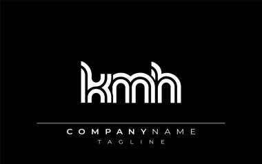 KMH Yaratıcı Eşsiz Modern Harf Logosu Tasarımı. Benzersiz bir harf dizaynına sahip stilize logo, soyut minimalist estetik ve modern cazibe sunar.