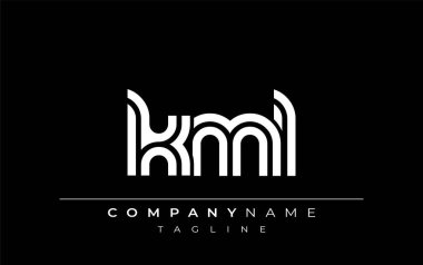 KML Yaratıcı Eşsiz Modern Harf Logosu Tasarımı. Benzersiz bir harf dizaynına sahip stilize logo, soyut minimalist estetik ve modern cazibe sunar.