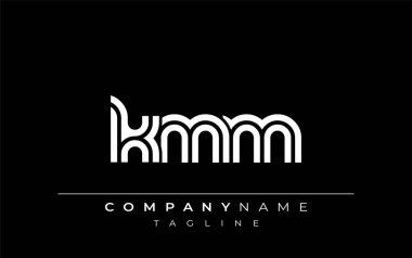 KMM Yaratıcı Eşsiz Modern Harf Logosu Tasarımı. Benzersiz bir harf dizaynına sahip stilize logo, soyut minimalist estetik ve modern cazibe sunar.