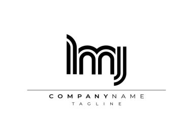 LMJ Yaratıcı Eşsiz Modern Harf Logosu Tasarımı. Benzersiz bir harf dizaynına sahip stilize logo, soyut minimalist estetik ve modern cazibe sunar.