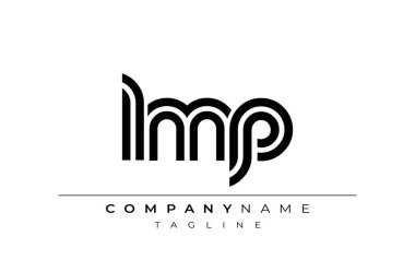 LMP Yaratıcı Eşsiz Modern Harf Logosu Tasarımı. Benzersiz bir harf dizaynına sahip stilize logo, soyut minimalist estetik ve modern cazibe sunar.