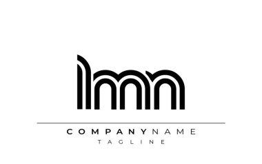 LMN Yaratıcı Eşsiz Modern Harf Logosu Tasarımı. Benzersiz bir harf dizaynına sahip stilize logo, soyut minimalist estetik ve modern cazibe sunar.