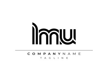 LMU Yaratıcı Eşsiz Modern Harf Logosu Tasarımı. Benzersiz bir harf dizaynına sahip stilize logo, soyut minimalist estetik ve modern cazibe sunar.