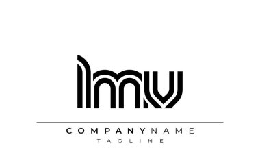 LMV Yaratıcı Eşsiz Modern Harf Logosu Tasarımı. Benzersiz bir harf dizaynına sahip stilize logo, soyut minimalist estetik ve modern cazibe sunar.