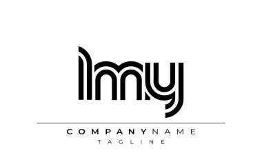 LMY Yaratıcı Eşsiz Modern Harf Logosu Tasarımı. Benzersiz bir harf dizaynına sahip stilize logo, soyut minimalist estetik ve modern cazibe sunar.
