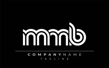 MMB Yaratıcı Eşsiz Modern Harf Logosu Tasarımı. Benzersiz bir harf dizaynına sahip stilize logo, soyut minimalist estetik ve modern cazibe sunar.