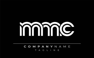 MMC Yaratıcı Eşsiz Modern Harf Logosu Tasarımı. Benzersiz bir harf dizaynına sahip stilize logo, soyut minimalist estetik ve modern cazibe sunar.