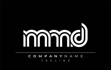 MMD Yaratıcı Eşsiz Modern Harf Logosu Tasarımı. Benzersiz bir harf dizaynına sahip stilize logo, soyut minimalist estetik ve modern cazibe sunar.