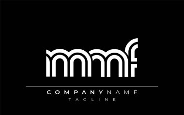 MMF Yaratıcı Eşsiz Modern Harf Logosu Tasarımı. Benzersiz bir harf dizaynına sahip stilize logo, soyut minimalist estetik ve modern cazibe sunar.