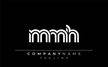 MMH Yaratıcı Eşsiz Modern Harf Logosu Tasarımı. Benzersiz bir harf dizaynına sahip stilize logo, soyut minimalist estetik ve modern cazibe sunar.