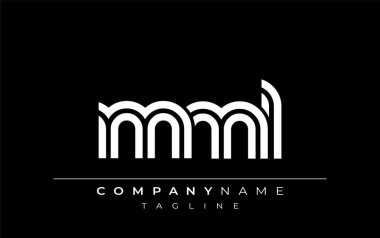 MML Yaratıcı Eşsiz Modern Harf Logosu Tasarımı. Benzersiz bir harf dizaynına sahip stilize logo, soyut minimalist estetik ve modern cazibe sunar.