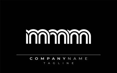 MMM Yaratıcı Eşsiz Modern Harf Logosu Tasarımı. Benzersiz bir harf dizaynına sahip stilize logo, soyut minimalist estetik ve modern cazibe sunar.
