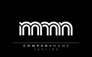 MMN Yaratıcı Eşsiz Modern Harf Logosu Tasarımı. Benzersiz bir harf dizaynına sahip stilize logo, soyut minimalist estetik ve modern cazibe sunar.