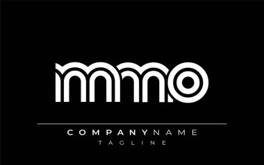 MMO Yaratıcı Eşsiz Modern Harf Logosu Tasarımı. Benzersiz bir harf dizaynına sahip stilize logo, soyut minimalist estetik ve modern cazibe sunar.