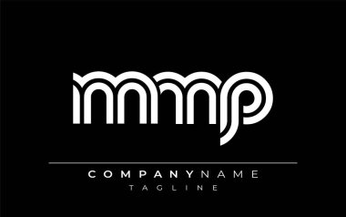 MMP Yaratıcı Eşsiz Modern Harf Logosu Tasarımı. Benzersiz bir harf dizaynına sahip stilize logo, soyut minimalist estetik ve modern cazibe sunar.