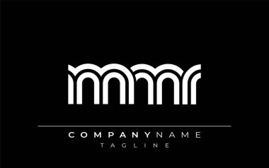 MMR Yaratıcı Eşsiz Modern Harf Logosu Tasarımı. Benzersiz bir harf dizaynına sahip stilize logo, soyut minimalist estetik ve modern cazibe sunar.