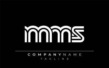 MMS Yaratıcı Eşsiz Modern Harf Logosu Tasarımı. Benzersiz bir harf dizaynına sahip stilize logo, soyut minimalist estetik ve modern cazibe sunar.