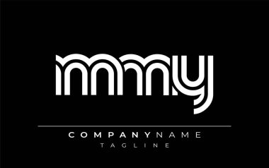 MMY Yaratıcı Eşsiz Modern Harf Logosu Tasarımı. Benzersiz bir harf dizaynına sahip stilize logo, soyut minimalist estetik ve modern cazibe sunar.