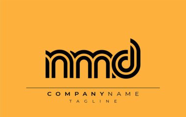 NMD Yaratıcı Eşsiz Modern Harf Logosu Tasarımı. Benzersiz bir harf dizaynına sahip stilize logo, soyut minimalist estetik ve modern cazibe sunar.