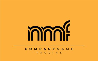 NMF Yaratıcı Eşsiz Modern Harf Logosu Tasarımı. Benzersiz bir harf dizaynına sahip stilize logo, soyut minimalist estetik ve modern cazibe sunar.