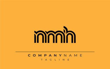 NMH Yaratıcı Eşsiz Modern Harf Logosu Tasarımı. Benzersiz bir harf dizaynına sahip stilize logo, soyut minimalist estetik ve modern cazibe sunar.