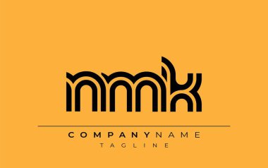 NMK Yaratıcı Eşsiz Modern Harf Logosu Tasarımı. Benzersiz bir harf dizaynına sahip stilize logo, soyut minimalist estetik ve modern cazibe sunar.